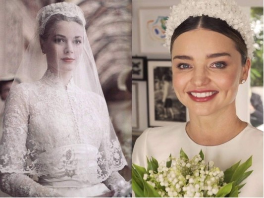 Miranda Kerr compartió imágenes de su vestido de novia