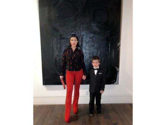 Kourtney festejó junto a sus hijos.