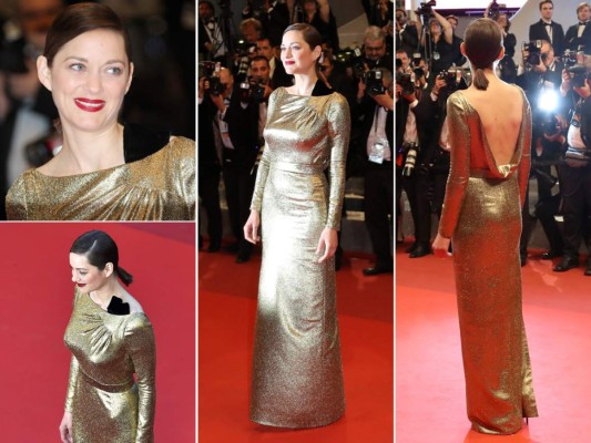 Marion Cotillard en un diseño metalizado de Dior