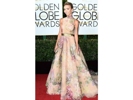 Giulliana Rancic en un diseño floral de Rani Zakhem