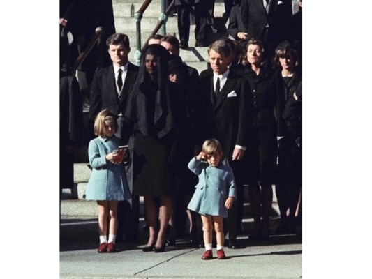 Su funeral el 25 de noviembre de 1962 fue visto por millones de personas en el mundo. El momento memorable de ese día fue el saludo de su hijo John F. Kennedy Jr. frente a su ataúd, al lado de su madre y su hermana Caroline