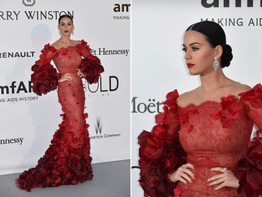 Katy Perry en un Marchesa de encaje