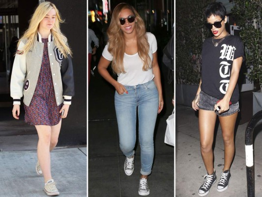 Las celebs se rinden ante la comodidad de los Converse que llevan con jeans, minidresses o shorts. No hay límites, todo gira de acuerdo a tu estilo vestir y tu imaginación