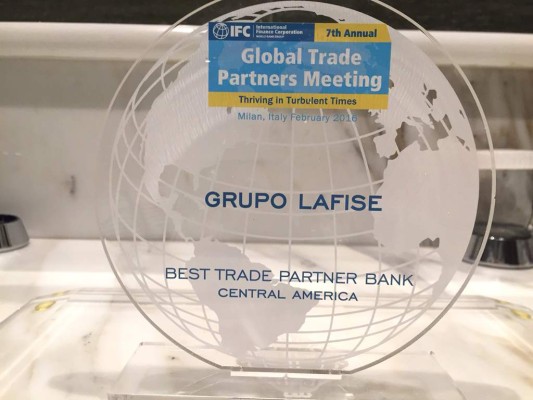 Best Global Trade Partner Bank in Central America para Grupo Lafise