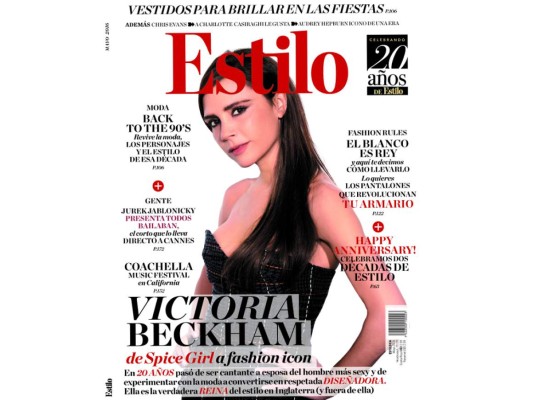 ¡Larga vida a la reina Victoria! La diseñadora, madre y empresaria fue nuestra portada para el quinto mes. Estilo nació en mayo de 1996 y que mejor manera que celebrarlo con la ex Spice Girl cuyo grupo también cumplió veinte años desde su creación