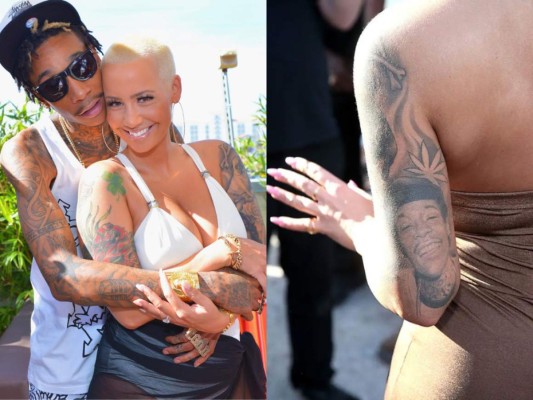 Amber Rose<br/>La exitosa cantante, modelo, diseñadora de moda y actriz tuvo una relación con Wiz Khalifa, con el que tuvo un hijo. Se tatuó el rostro del rapero en el brazo. Pero ni esto impidió que terminaran con su relación.<br/>
