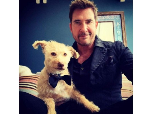 Dylan McDermott lució un elegante traje negro y dejo ver a su linda mascota que también estaba acorde al evento luciendo un adorable moño.