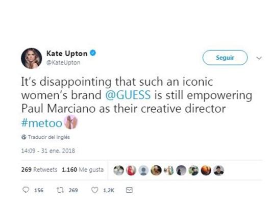 Kate Upton denunció al fundador de Guess por acoso sexual