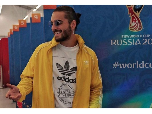 Maluma visita a la selección de México en Rusia