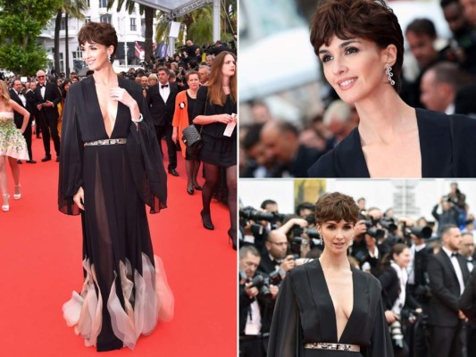 Paz Vega en un diseño de Stéphane Rolland y pendientes Montblanc
