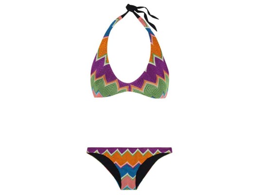 Bikini de cuello halter de crochet de punto by Missoni