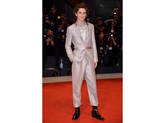 Mandatory Credit: Photo by Simone Comi/Venezia/IPA/Shutterstock (10377733r)<br/><br/>Timothee Chalamet<br/><br/>'The King' premiere, 76th Venice Film Festival, Italy - 02 Sep 2019<br/><br/>Wearing Haider Ackermann
