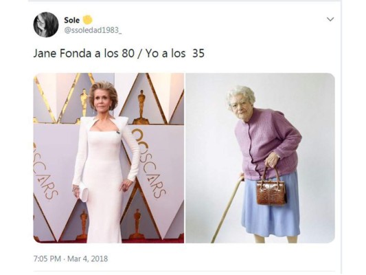 Jade Fonda no se quedo atrás y es que lo fabulosa que luce a sus 80 años fue motivo para que le hicieran este meme