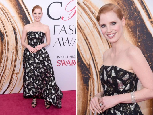 Jessica Chastain en zapatos de Paul Andrews