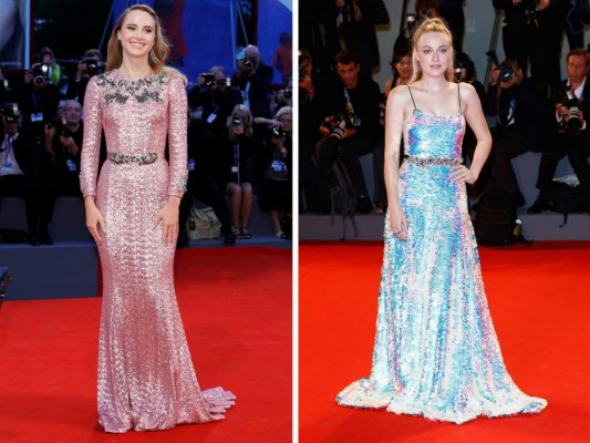 Suki Waterhouse en Dolce & Gabbana y Dakota Fanning en Miu Miu