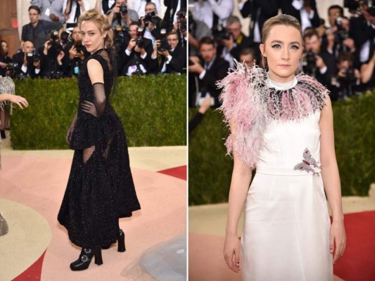 Chloë Sevigny en Simone Rocha y Saoirse Ronan en Christopher Kane