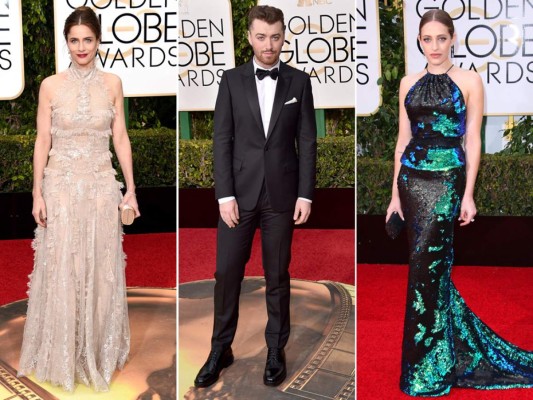 Amanda Peet en Alexander McQueen, Sam Smith y Carly Chaikin