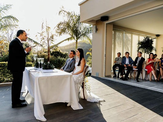 Boda civil de Ramón Cerrato y Abril Young  