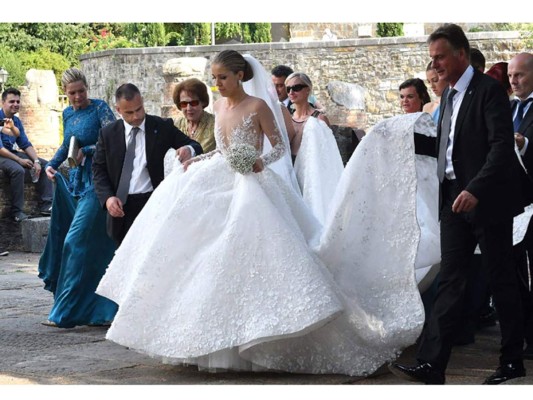 El lujoso vestido de novia de la heredera de Swarovski