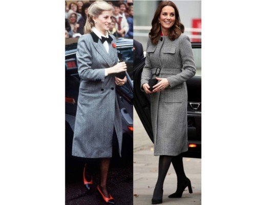 Ocasión en las que ambas princesas coincidieron en un look formal acompañado de un abrigo color gris