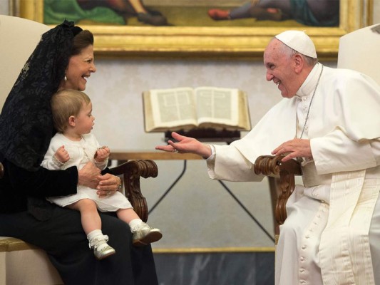 Leonor de Suecia conoce al Papa Francisco