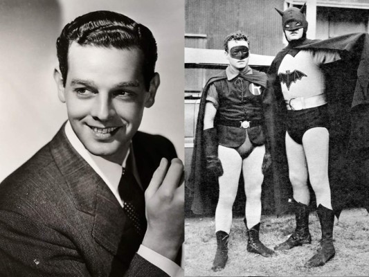 Robert Lowery (1949) Batman and Robin<br/>La segunda serie del hombre murciélago, el actor llamó la atención de los productores por su físico pues era jugador de Béisbol en el equipo de Kansas City Blues.