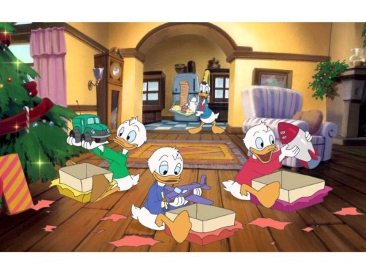 Mickey celebra la Navidad.