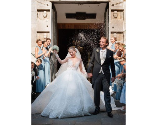 El lujoso vestido de novia de la heredera de Swarovski