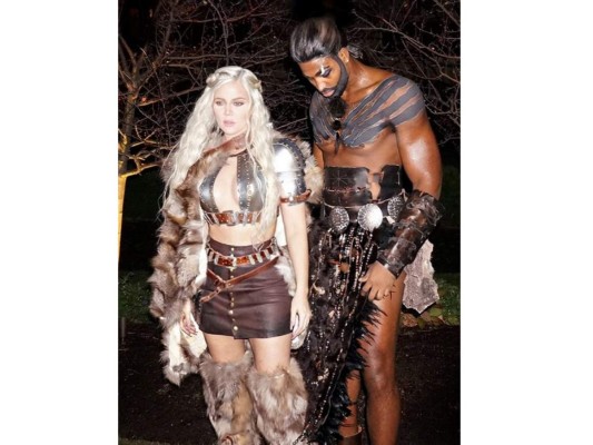 2017: Khloé y Tristan Thompson como Daenerys Targaryen y Khal Drogo.
