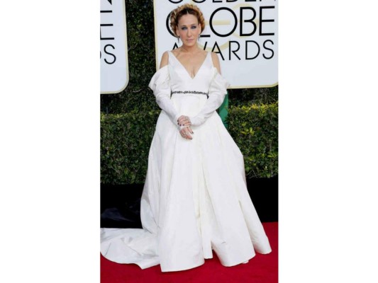 Sarah Jessica Parker en un diseño ble Vera Wang