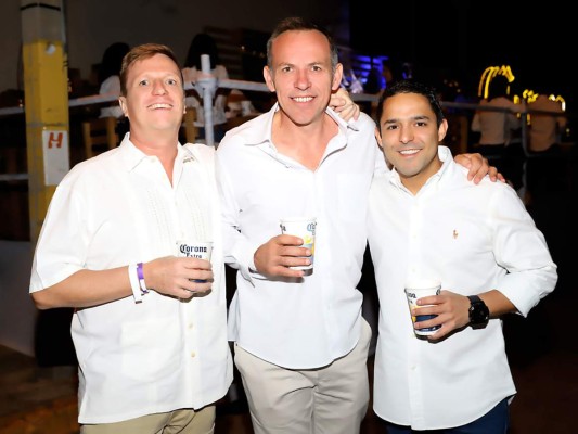 Frank, José Bencomo y Sebastián Schweinsteiger