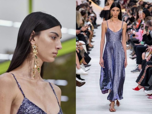 Los accesorios como ser aritos, collares y pulseras fue parte de la colección de Primavera 2020