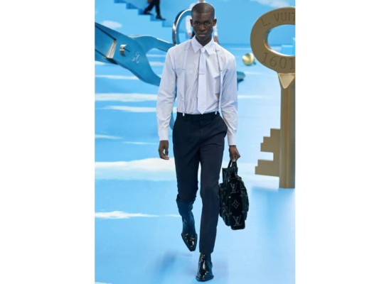 Louis Vuitton, otoño/invierno 2020. Antes de la pandemia Abloh presentó la colección masculina Otoño – Invierno en París.