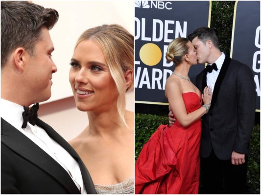 Colin Jost junto a Scarleth Johansson