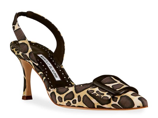Zapatos de salón destalonados con estampado animal