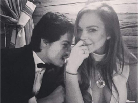 Egor Tarabasov junto a Lindsay Lohan. Taravasov es un heredero ruso de 22 años.