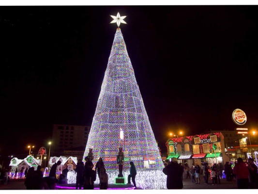 Así es Tegucigalpa en Navidad