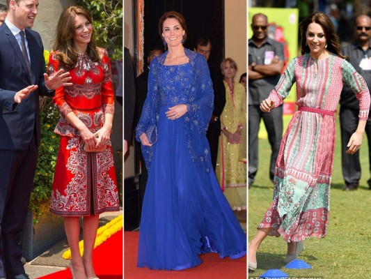 Looks de Kate Middleton en su gira por la India