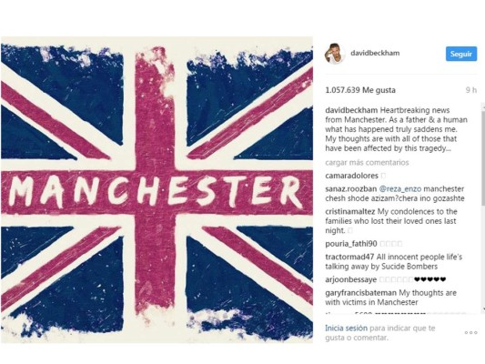 Famosos reaccionan al atentado de Manchester