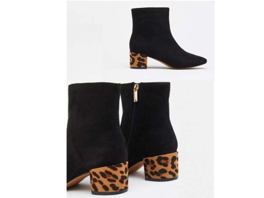 Sfera nos presenta el animal print en sus botines negros