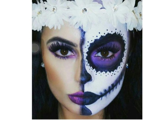 Ideas para maquillaje de calavera para el día de muertos