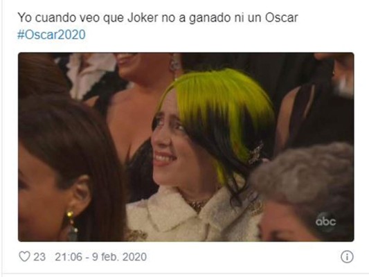 Los mejores memes de los Premios Oscar 2020