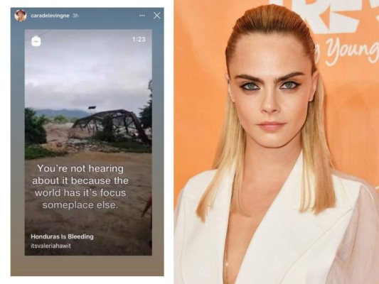 Cara Delevingne: la modelo británica compartió a través de Instagram, el video de Valeria Hawit donde se visualizaba los desastres ocasionados, seguidamente una imagen que dirigía al Go Fund Me “Operación Eta” para recaudar los fondos necesarios.<br/>
