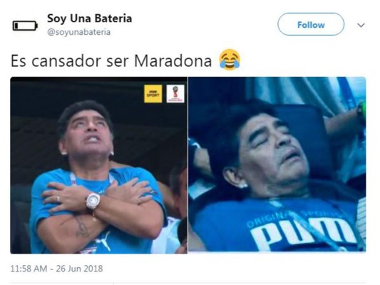 Los mejores memes de Maradona tras el partido de Argentina contra Nigeria