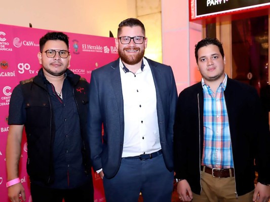 Erick Valladares, César Portillo y Cristhian Andino