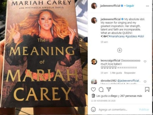 ''Mi ídolo absoluto. Mi razón para cantar y mi mayor inspiración. Su fuerza, talento y fe son incomparables. ¡Qué reina absoluta!'', escribió Ewen en Instagram. Ella se ha declarado gran fan de Mariah Carey.