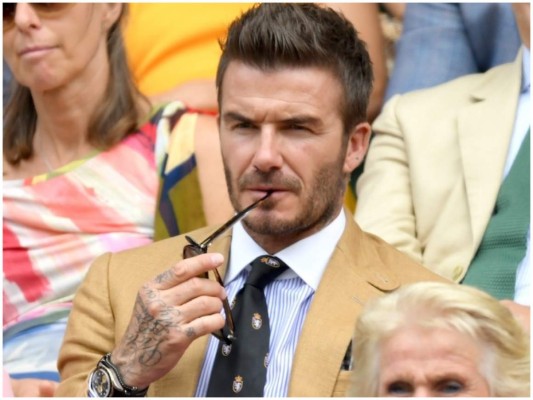 David Beckham el alma de la fiesta en Wimbledon