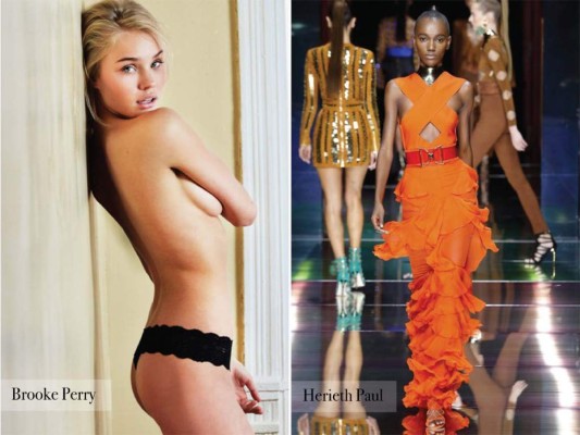Brooke Perry, 24, Great Falls, Monatana. Altura: 1.75 m | Herieth Paul, 20, Tanzania. Altura: 1.78 m<br/>