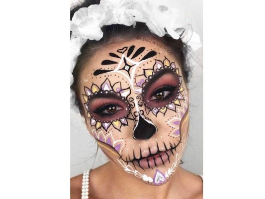 Ideas para maquillaje de calavera para el día de muertos