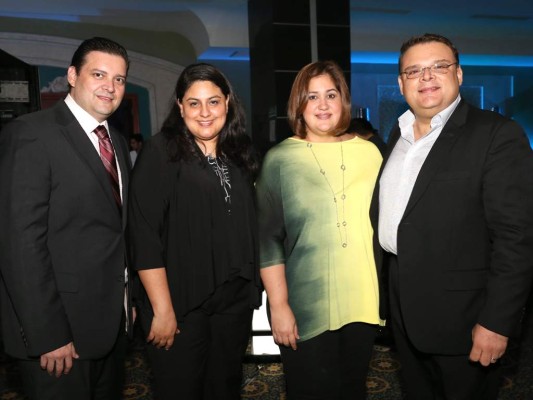 Leonardo López, Adriana Arriaga, Isabel Sabillón y Rodolfo Salazar